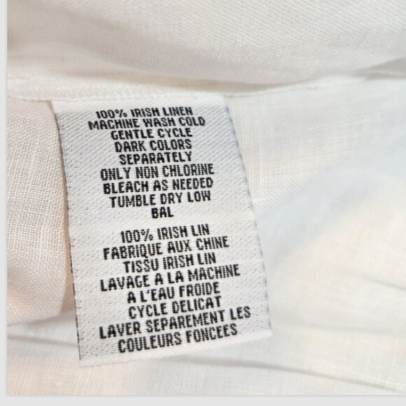 Eileen Fisher Irish Handkerchief Linen Sleeveless White Tank Top - Picture 14 of 16